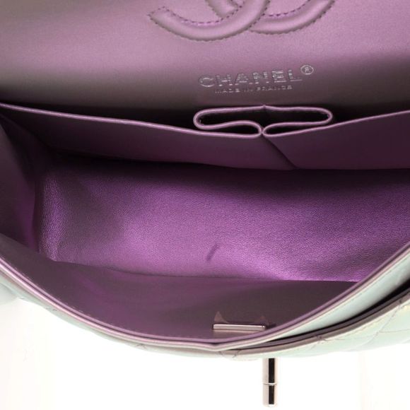 Chanel Classic Double Flap Bag Quilted Iridescent Calfskin Small - Picture 6 of 7